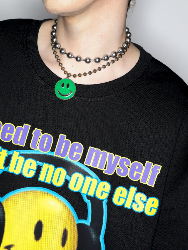 American Casual Street Smiley Loose Pullover【s0000010265】