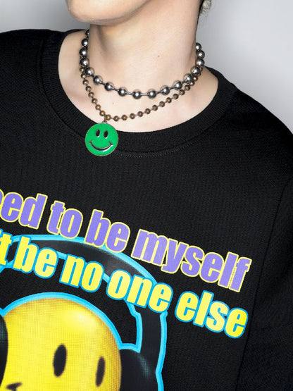 American Casual Street Smiley Loose Pullover【s0000010265】