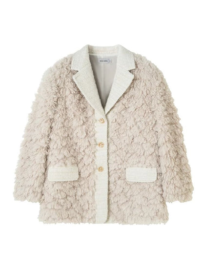 Beige Lambswool Coat【s0000004859】