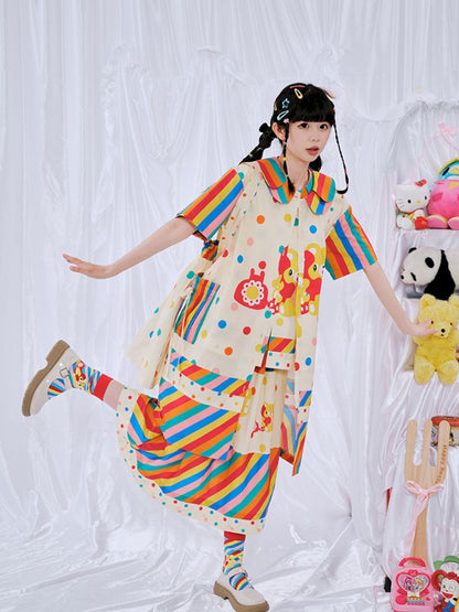 Rainbow Diary Shirt Dress【s0000009100】