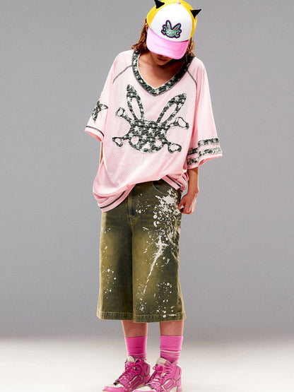 Bunny Skull Loose T-Shirt【s0000008987】