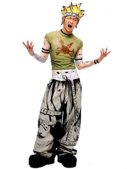 Warrior Print Bottom Top【s0000010228】