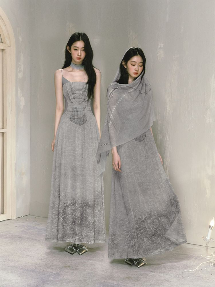 Coolred Feeling Printed Waisted Halter Dress【s0000009594】