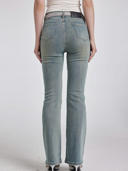 High Street blue ladies skinny jeans【s0000007177】