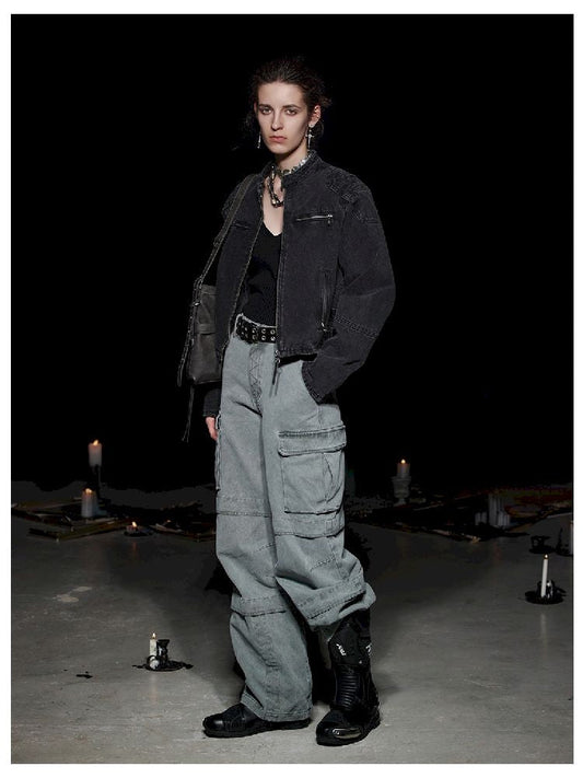 Heavy Duty Washed Straight Work Pants【s0000005502】