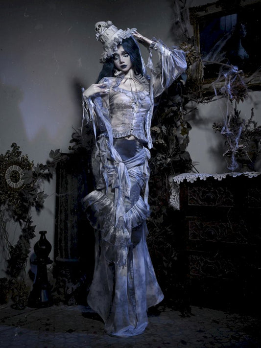 Gothic Tie-Dye Slim Fishtail Skirt【s0000010045】