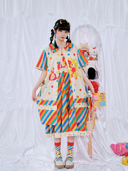 Rainbow Diary Shirt Dress【s0000009100】