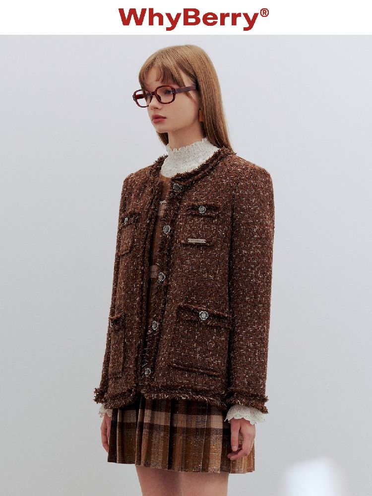 Small perfumed brown down jacket【s0000005777】