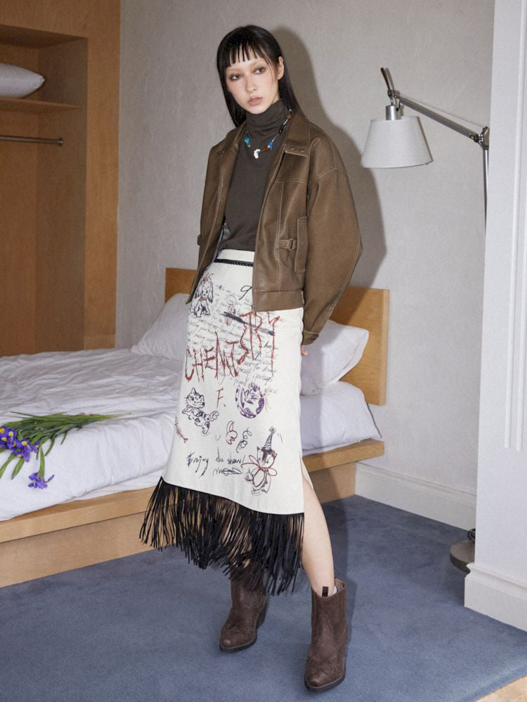 Brown Leather Jacket【s0000010090】