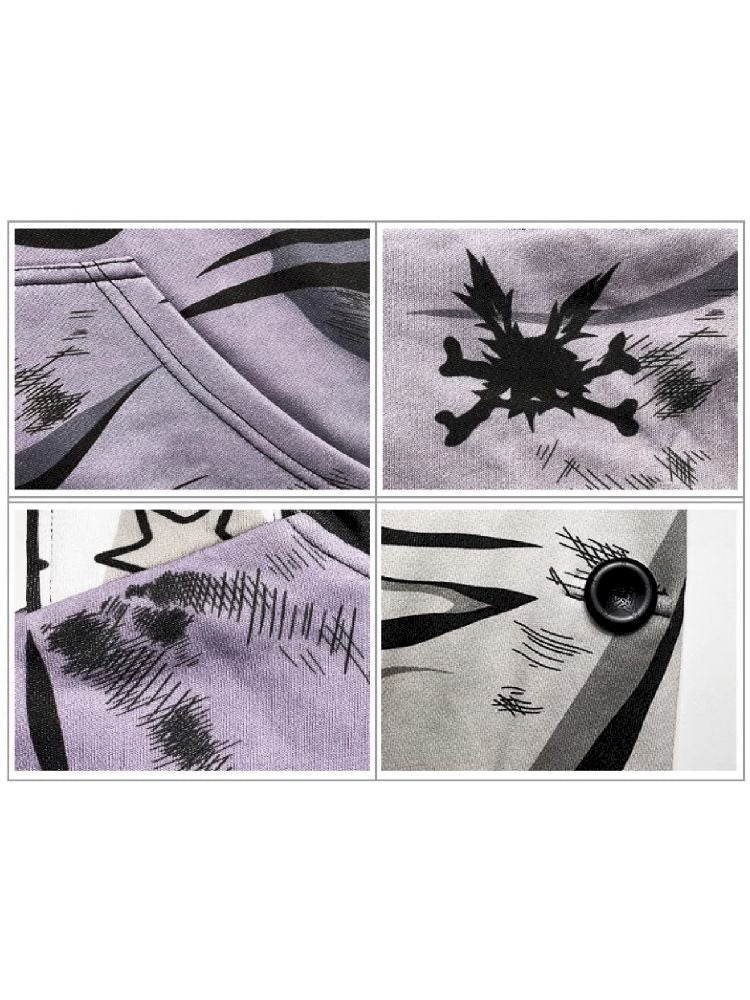 Purple Printed Sweatshirt【s0000010223】