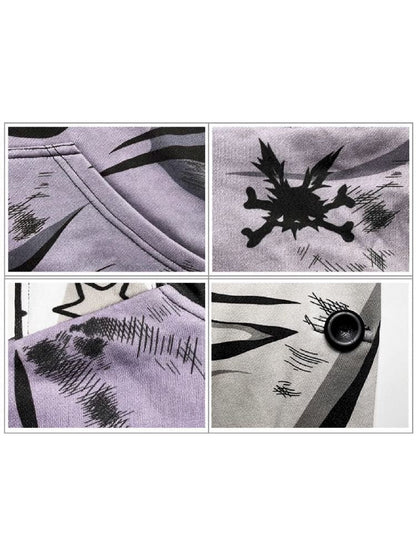 Purple Printed Sweatshirt【s0000010223】