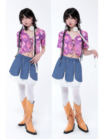 Variety cowboy petal skirt【s0000006573】