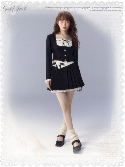 Silver Camellia Square Toe Mary Jane Leather Shoes【s0000006664】