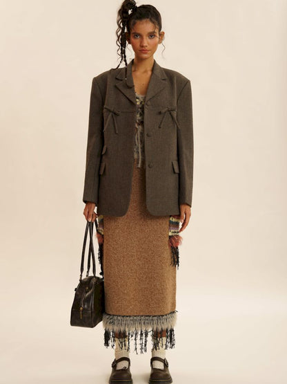 Mixed yarn interweaving stripes sweater【s0000006008】