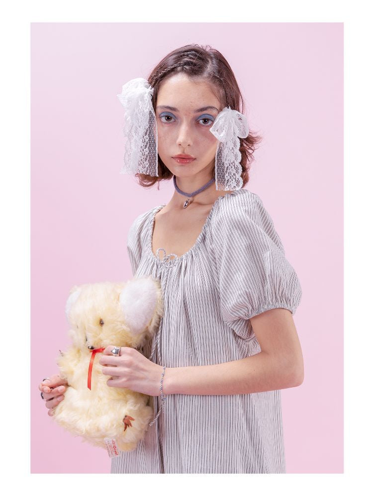 Striped Cotton Vacation Style Loose Dress【s0000009323】