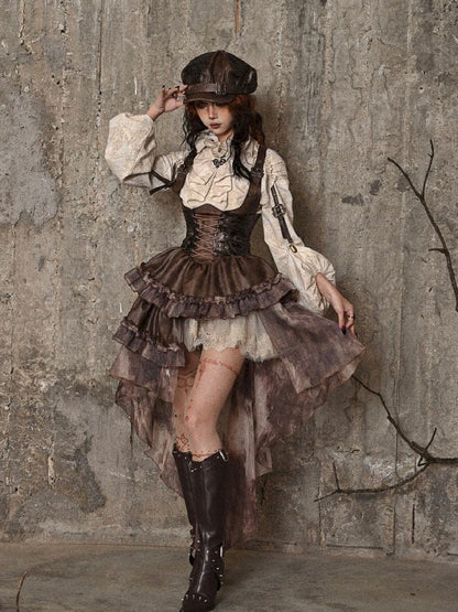 Chest Brace Strappy Trailing Skirt【s0000005226】