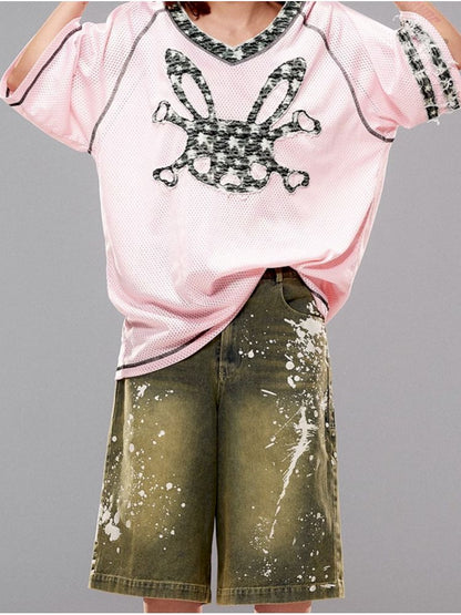 Bunny Skull Loose T-Shirt【s0000008987】