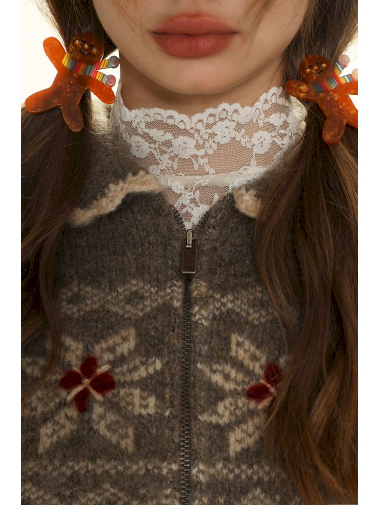 Tassel Zipper Sweater Knit Cardigan Set【s0000006011】