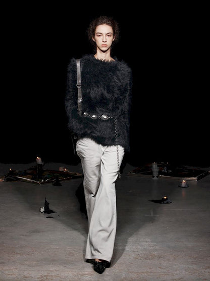 Elegant Fleece Crew Neck Sweater【s0000005469】