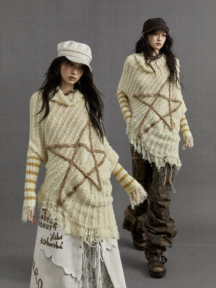 star striped loose knit