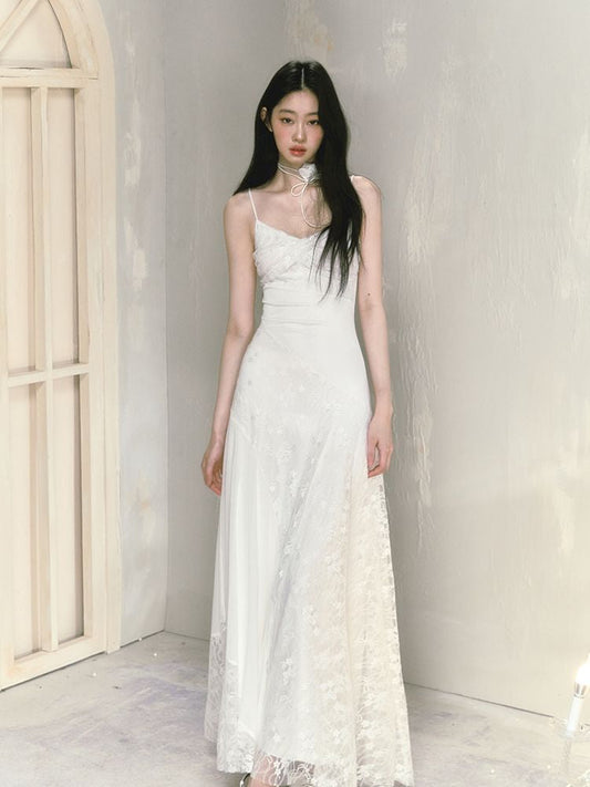 Pure desire gentle wind lace halter dress【s0000009590】
