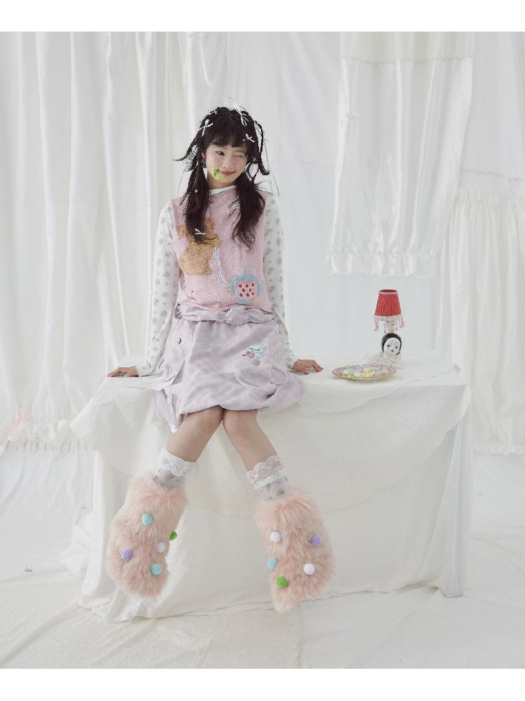 Raglan Cute Knit Vest【s0000004646】