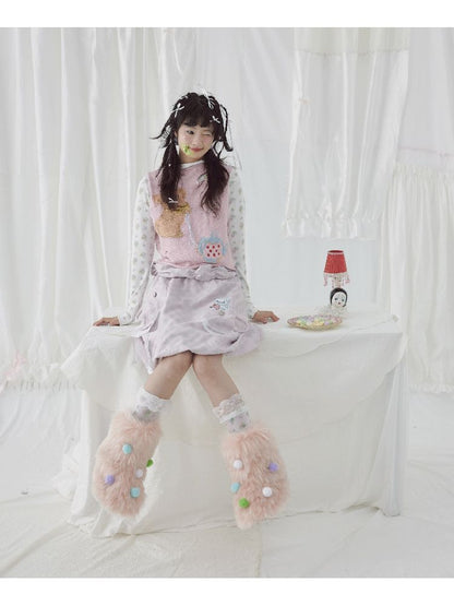 Raglan Cute Knit Vest【s0000004646】