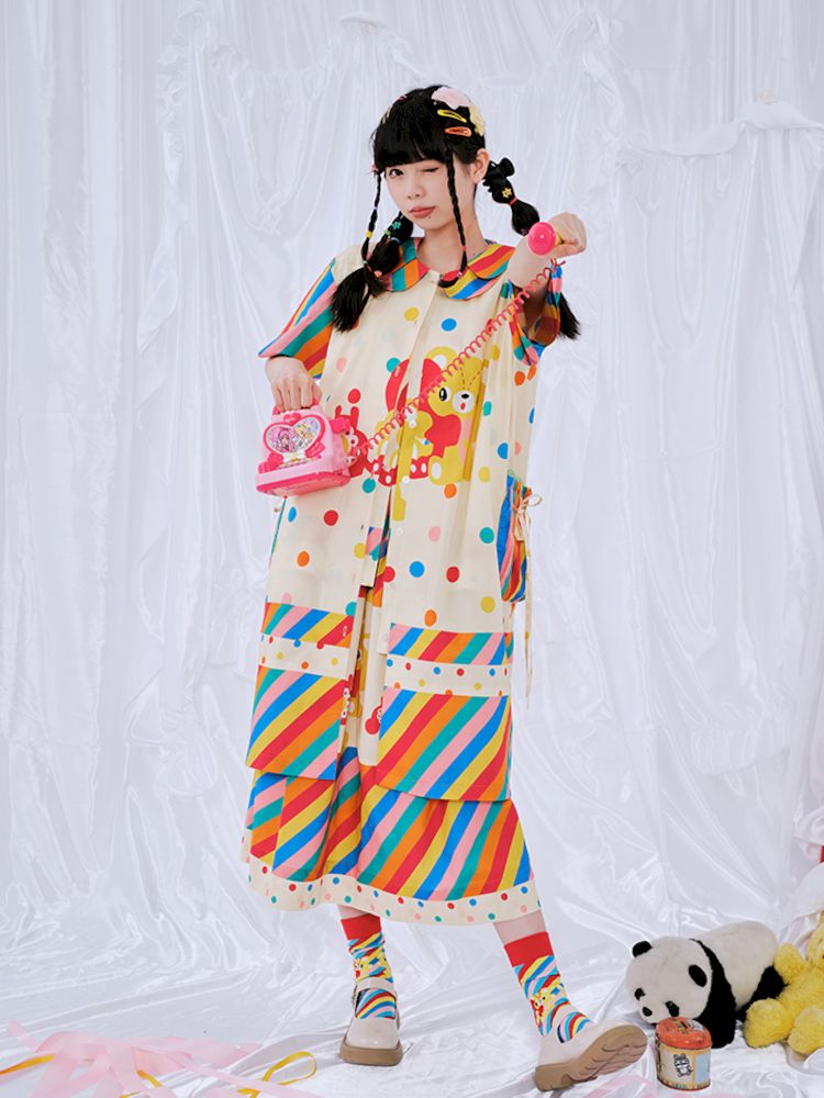 Rainbow Diary Shirt Dress【s0000009100】