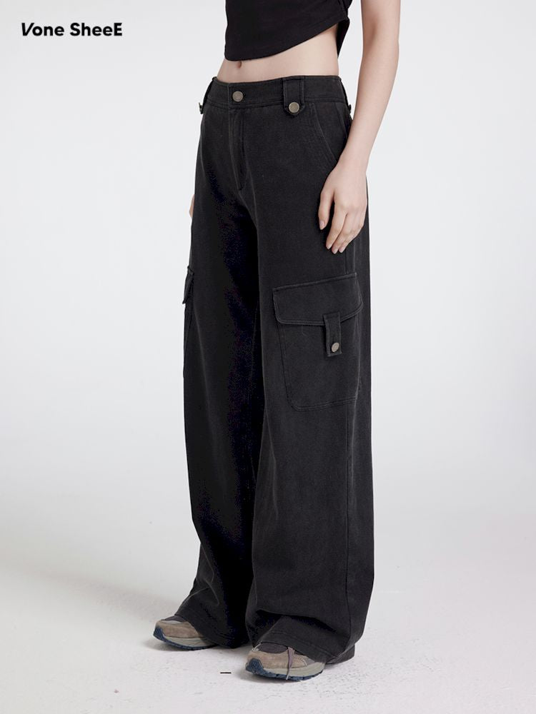 Washed do old sports peplum pants【s0000007172】