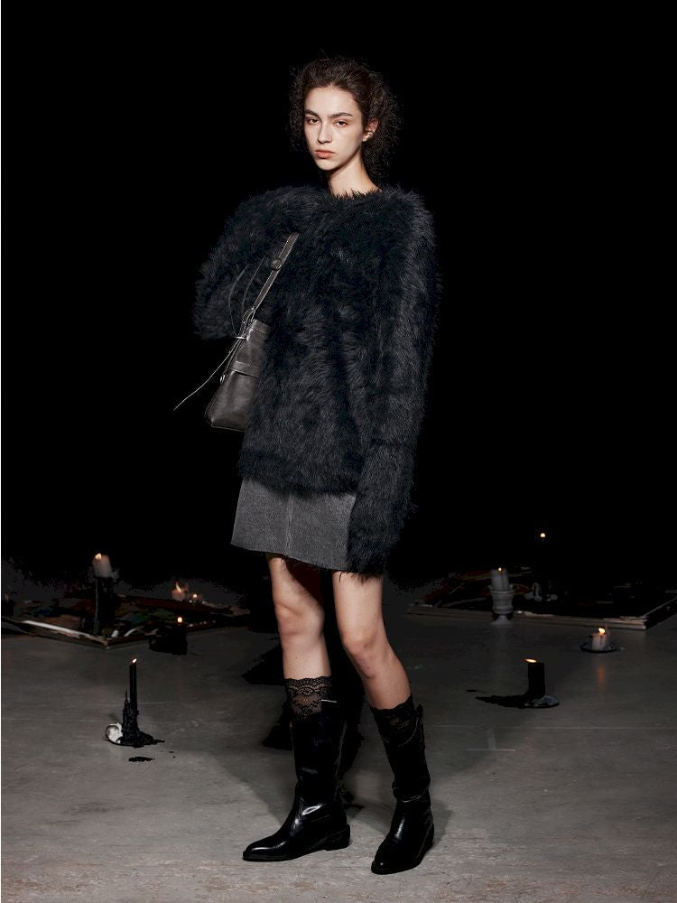 Elegant Fleece Crew Neck Sweater【s0000005469】