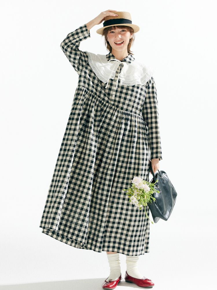 Large Hem Hand Pleated Loose Dress【s0000007636】