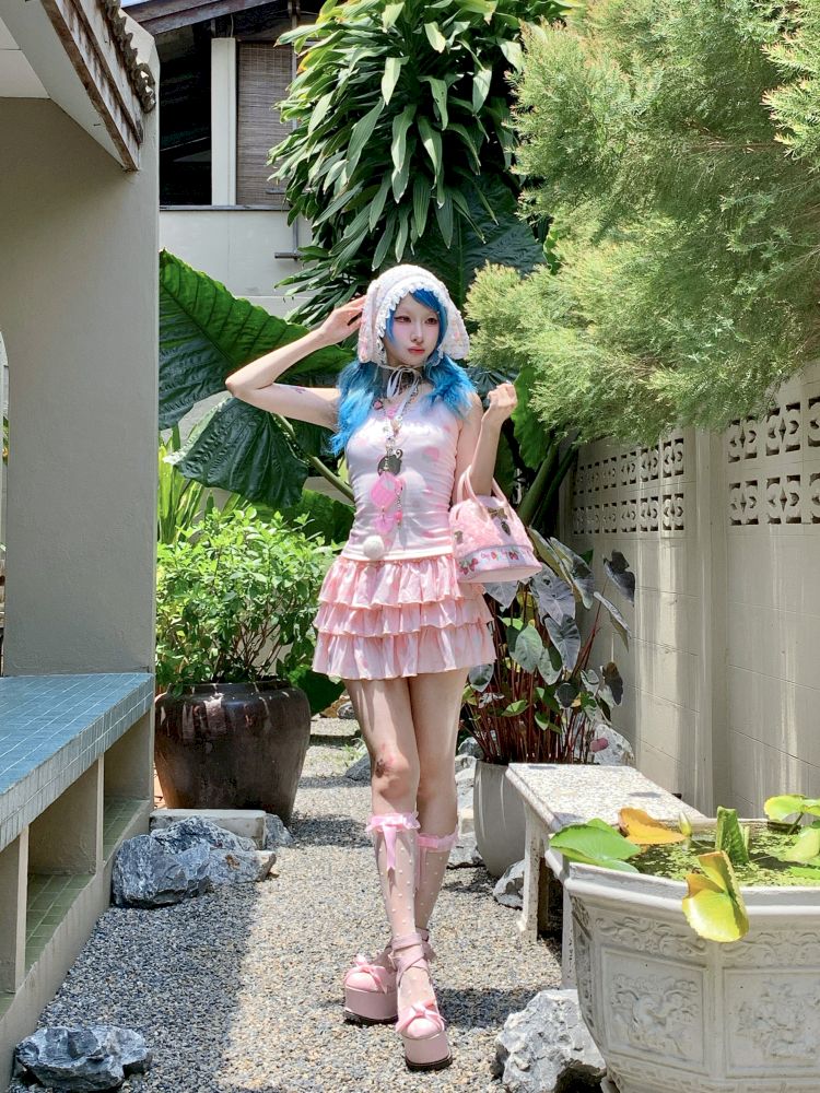 Strawberry Hot Diamonds Top-Cake Skirt【s0000012661】