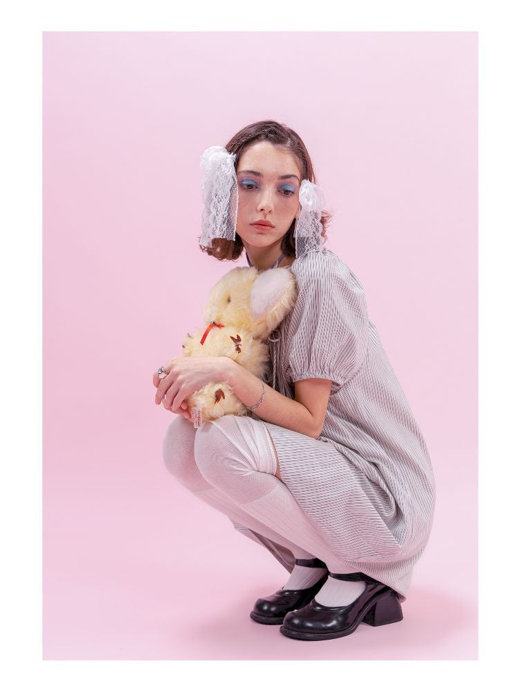 Striped Cotton Vacation Style Loose Dress【s0000009323】