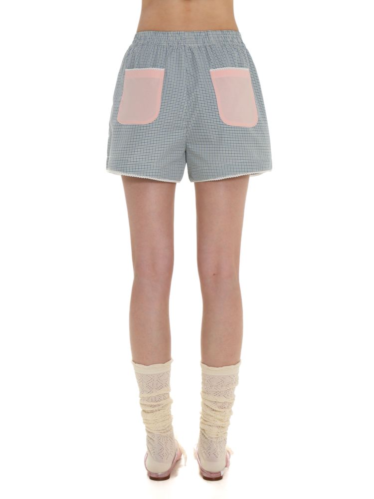 Lace Bow Embroidery Short Sleeve Shorts Pajama Set【s0000008661】