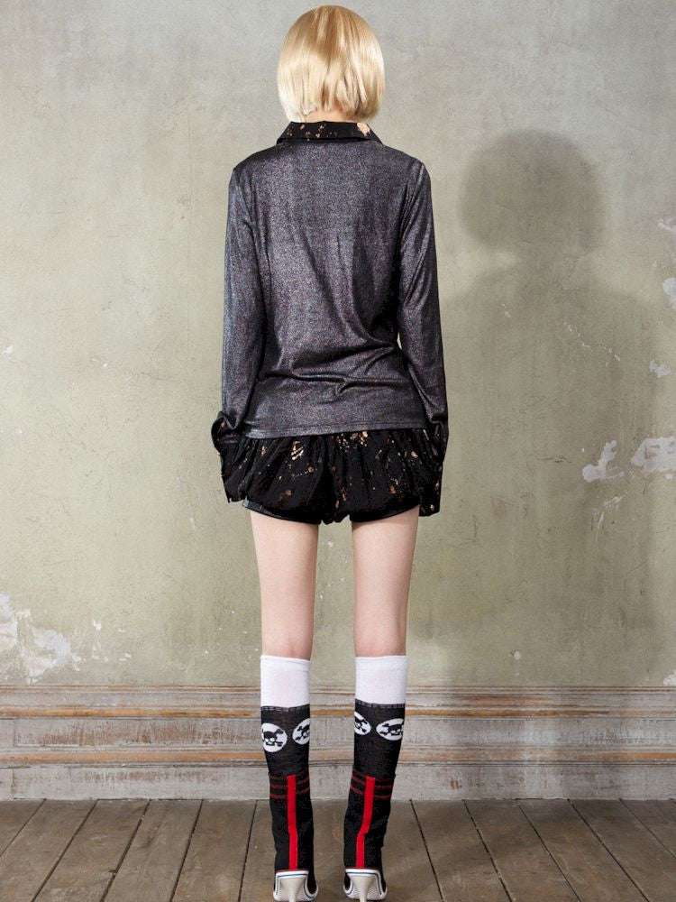 Patchwork Long Sleeve Shirt【s0000009923】