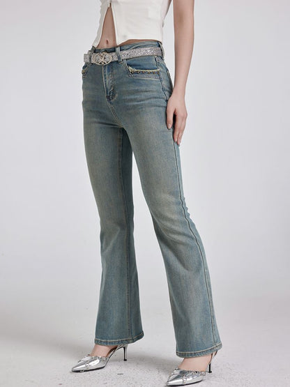 High Street blue ladies skinny jeans【s0000007177】