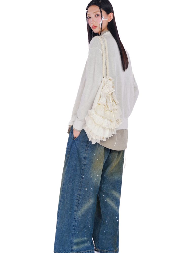 Long soft feeling V-neck knitted cardigan【s0000008606】