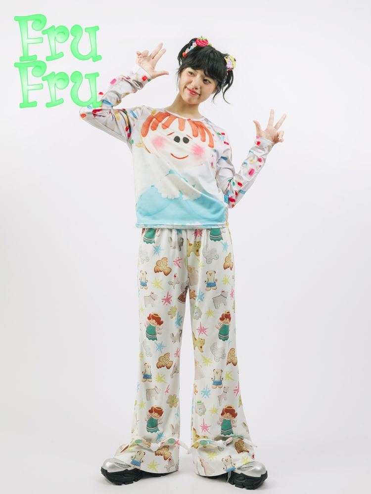 Casual Printed Flared Pants【s0000009906】