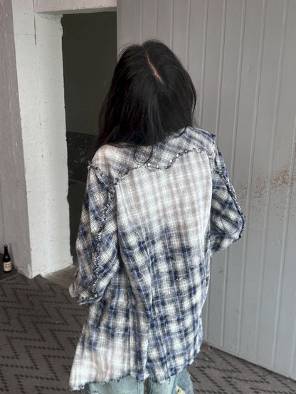 Old Studded Plaid Swoosh Work Shirt【s0000008494】