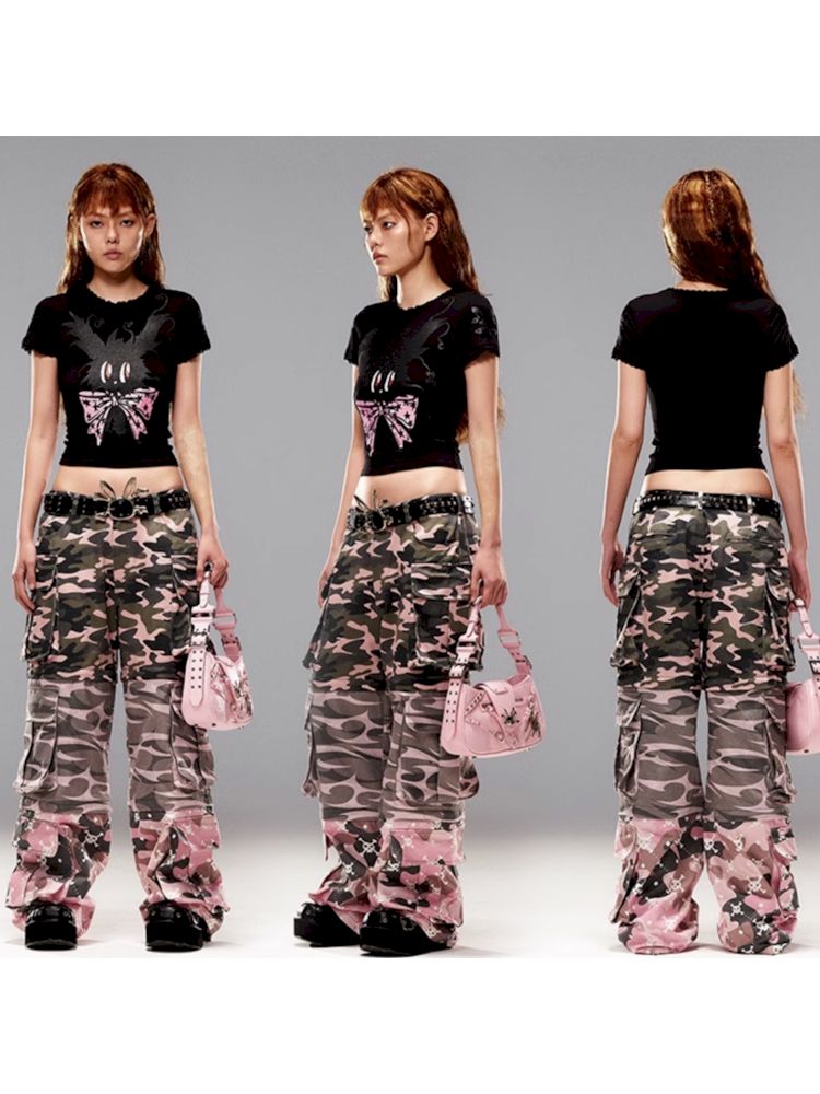 Magic Bunny Glitter Print T-Shirt【s0000008979】