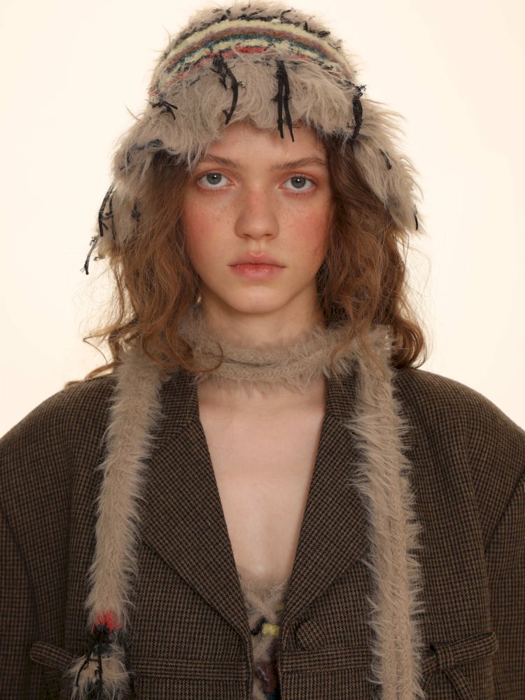 Mixed yarn interweaving stripes sweater【s0000006008】