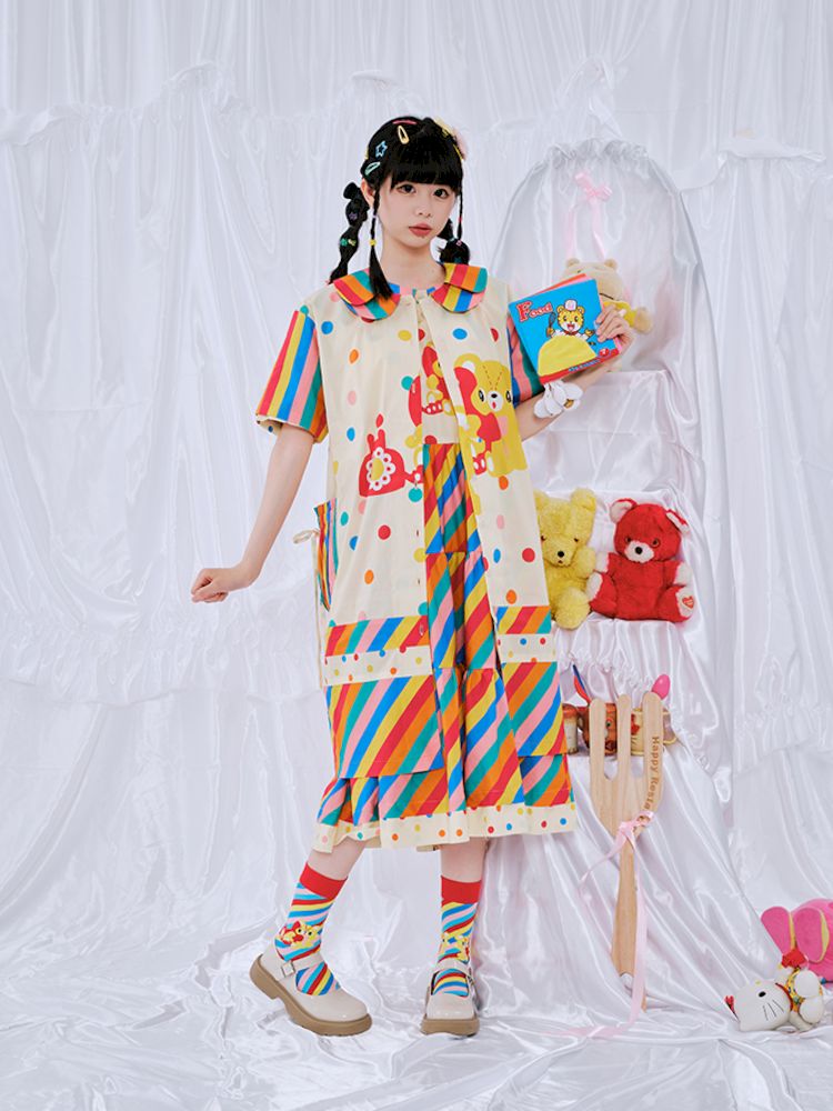 Rainbow Diary Shirt Dress【s0000009100】