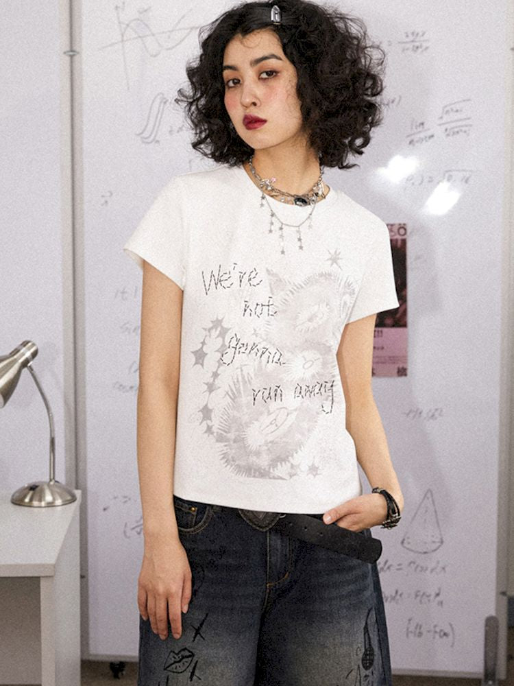 Kitten Printed Short Sleeve T-Shirt【s0000008843】