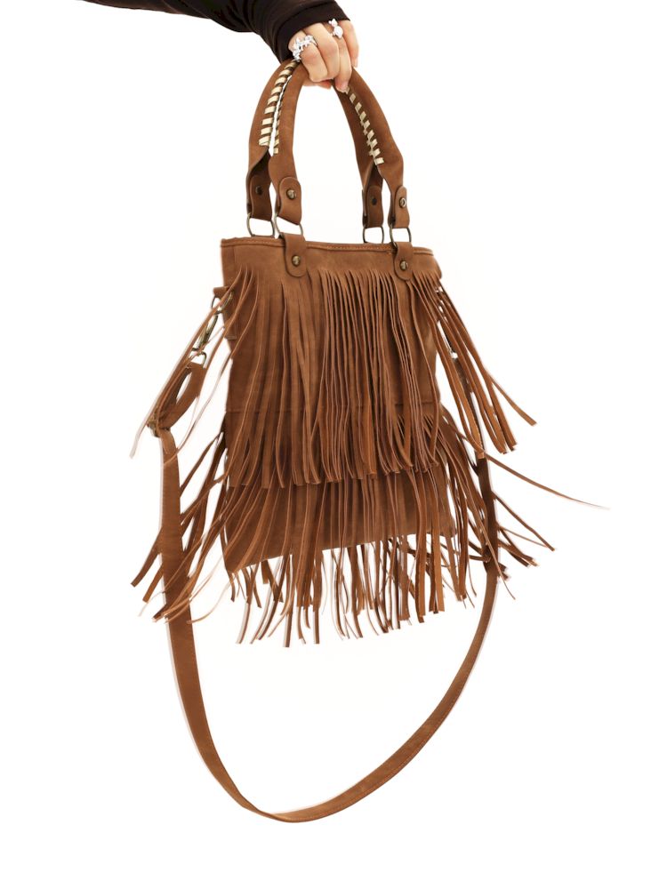 Handheld Crossbody Dual Purpose Tassel Bag【s0000006256】