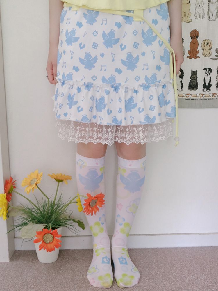 White Angel Maiden Printed Skirt【s0000009091】