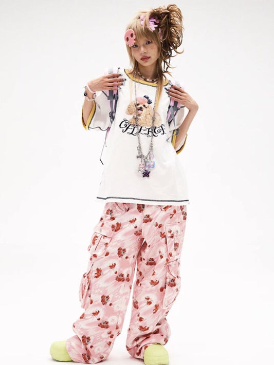 Strawberry Print Jeans Wide Leg【s0000008226】