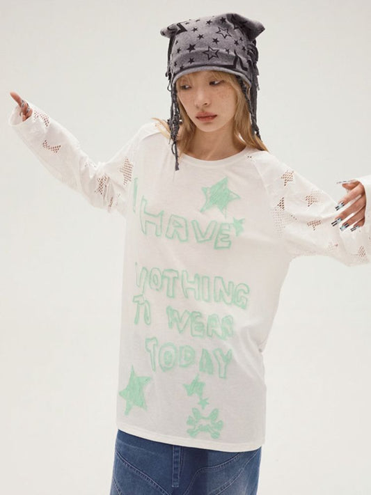 Printed long-sleeved blouse【s0000008212】