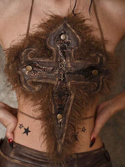 Aged Hanging Neck Camisole Top【s0000005227】