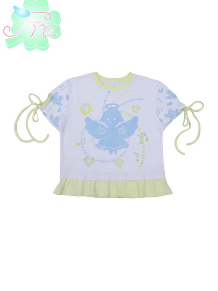 White Angel Cute Printed Girls T-Shirt【s0000009092】