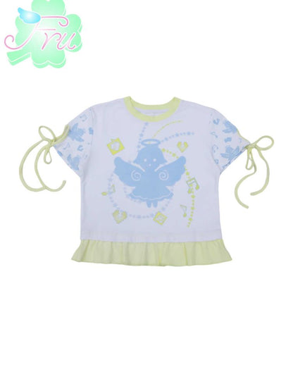 White Angel Cute Printed Girls T-Shirt【s0000009092】